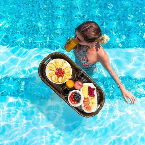 Floating Tray for Pool，Floating Pool Tray, Floating Tray - Floating Pool Table, Ideal for Food & Drinks - Floating Table for Pool - Essential Floating Food Tray for Pool Activities(Rectangle) | Amazon (US)