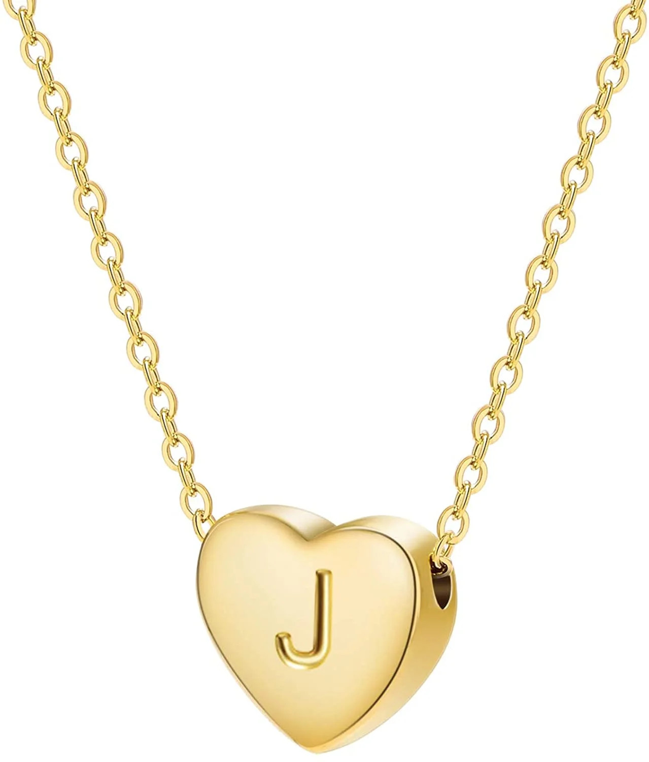 Dainty Initial Necklace Letters A to Z 26 Alphabet Heart Pendant Necklace,Valentine's Day Gifts f... | Walmart (US)