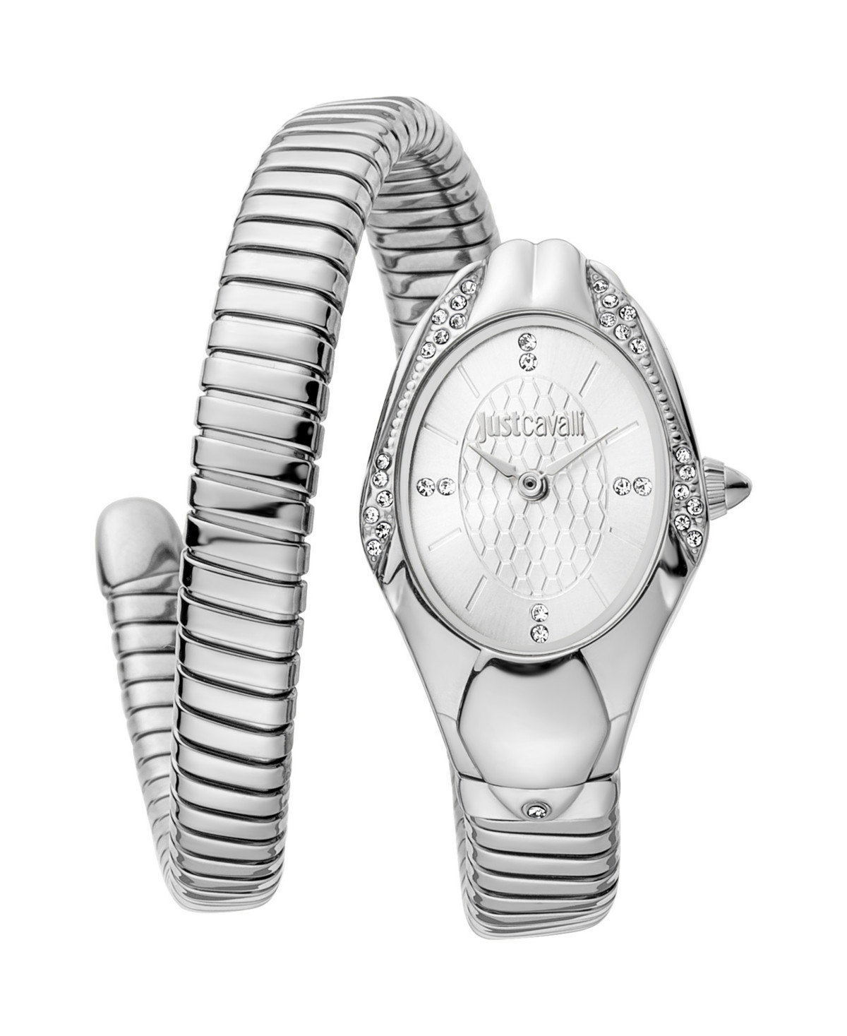 Just Cavalli Women's Silver Stainless Steel Bracelet Watch, 35mm - Silver | Macy's
