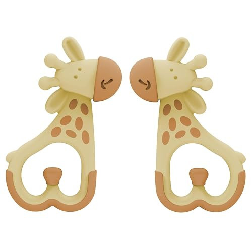Dr. Brown's Ridgees Giraffe, Massaging Baby Teether, Designed by a Pediatric Dentist, BPA Free, 3m+ (Pack of 2) | Amazon (US)