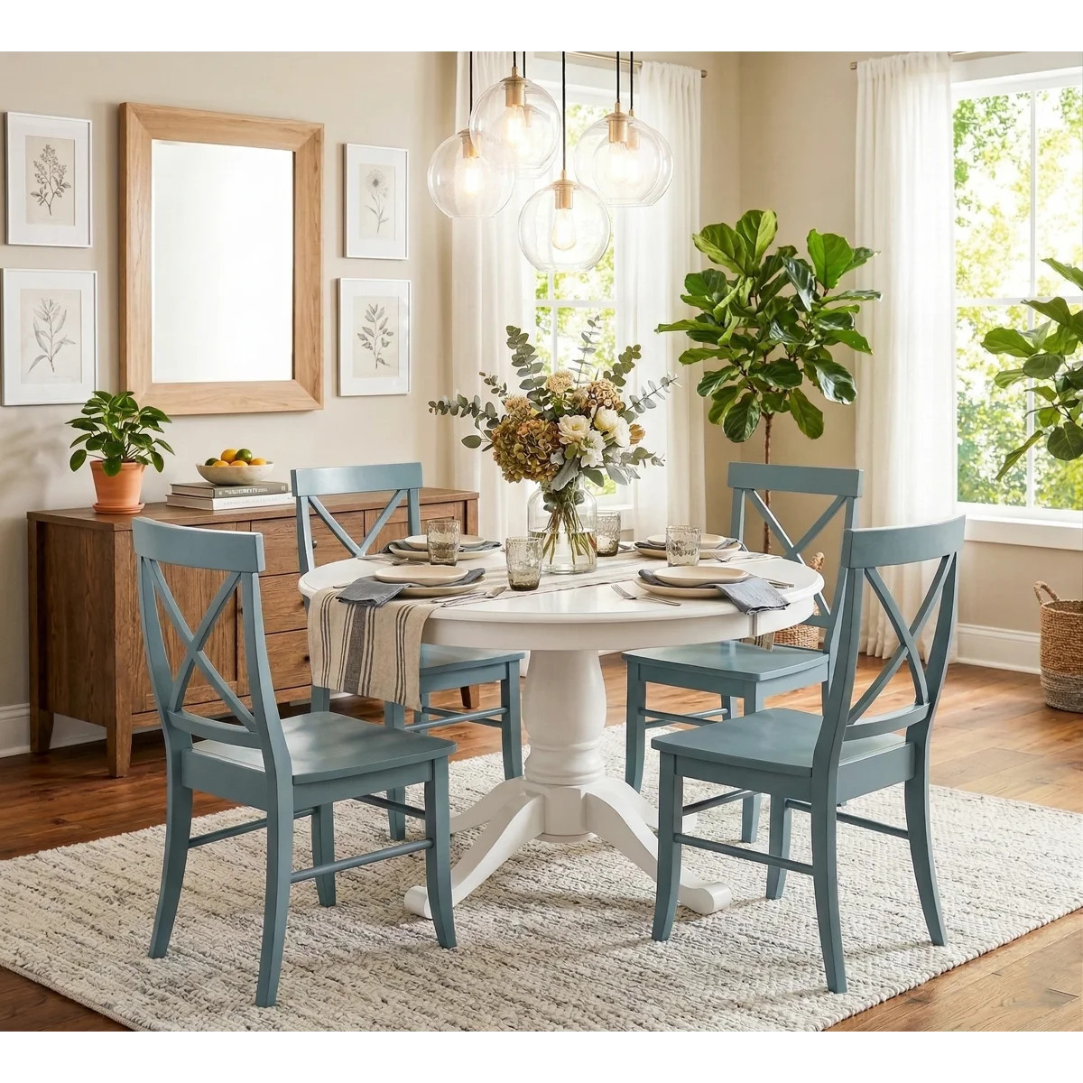 Josanna 4-Person Pedestal Dining Set | Wayfair North America