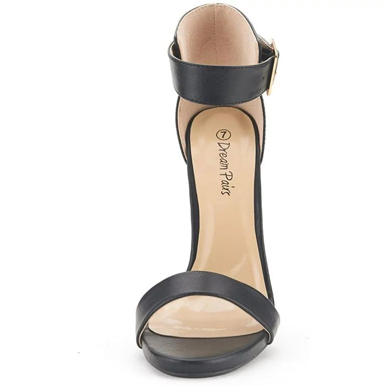 Dream Pairs Women's Ankle Strap Open Toe Stilettos High Heel Sandals Party Dress Elegantee_N Blac... | Walmart (US)