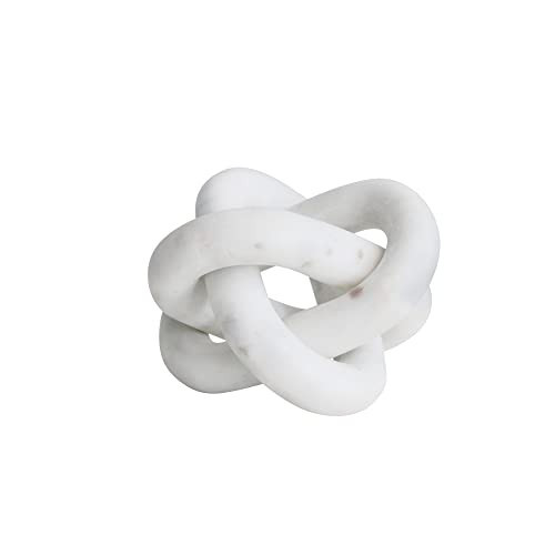 Decorative Interlocking Marble Chain with 3 Links, White | Amazon (US)