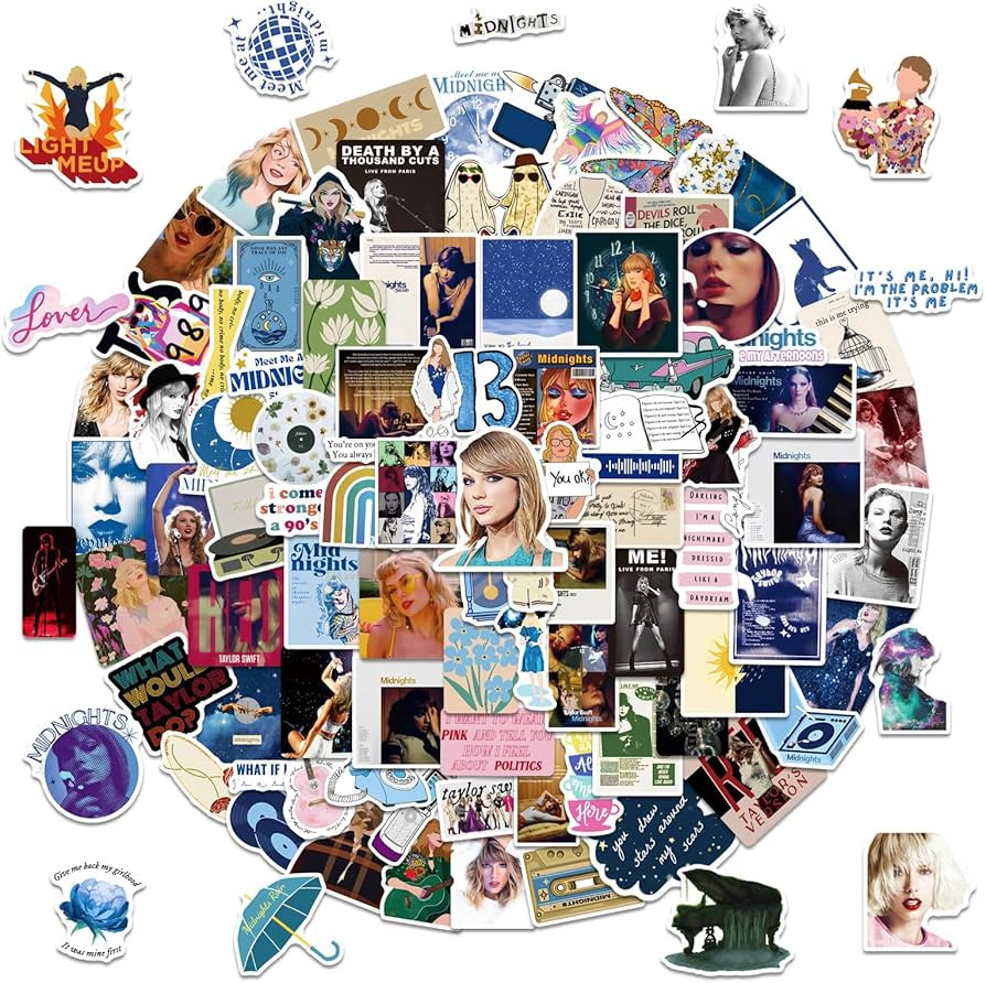 Amazon.com: 100-Piece Taylor Stickers Merch Swift Albums Stickers Merchandise Vinyl Waterproof La... | Amazon (US)