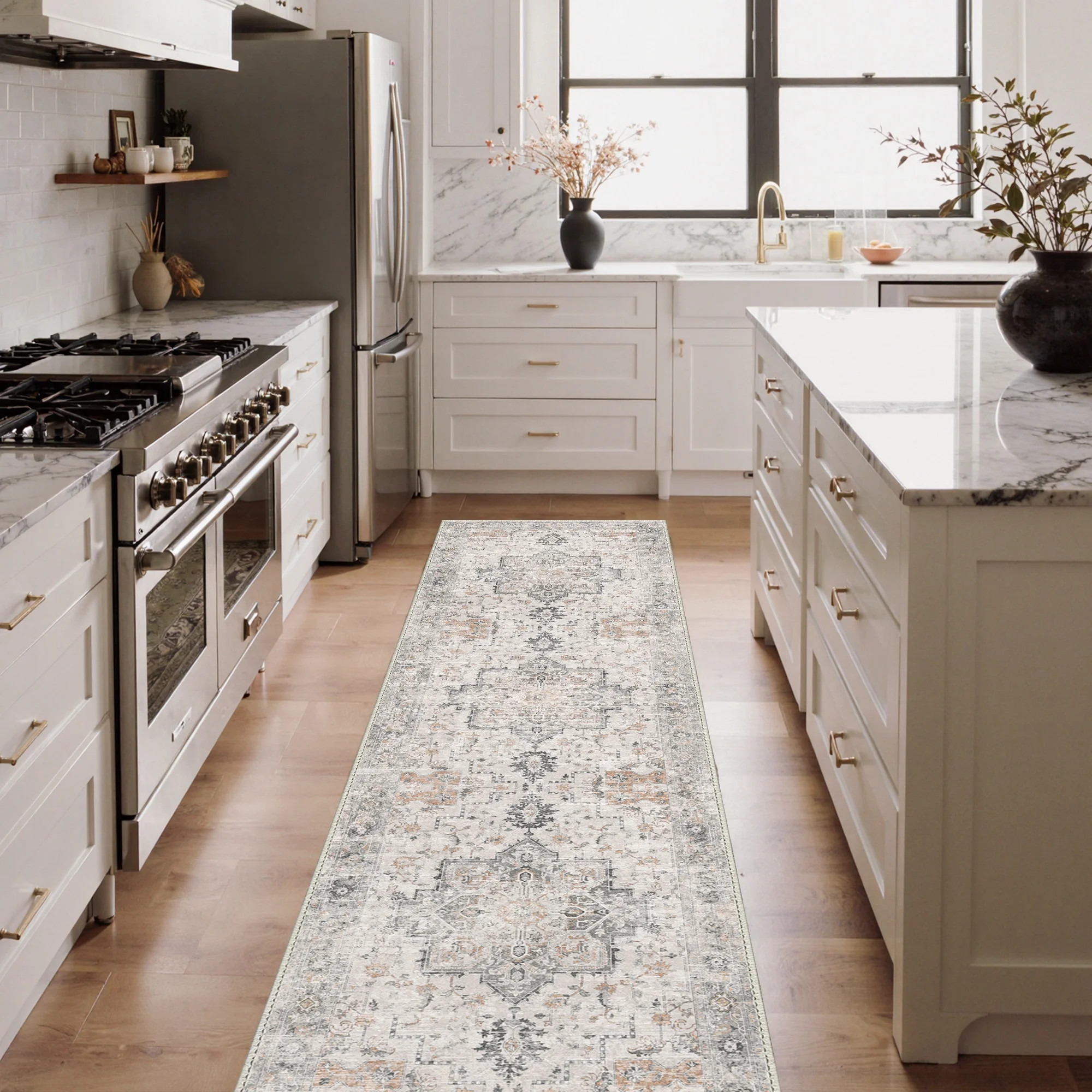 KUETH Modern Area Rug 2x8 Non Slip Hallway Runner Rug, Low Pile Machine Washable Rugs for Entrywa... | Walmart (US)