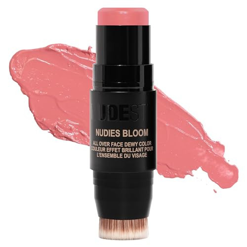 Nudestix Nudies Bloom All Over Dewy Color – 3-in-1 Cream Blush Stick for Cheeks, Eyes & Lips with Built-In Brush | Sheer, Glossy Finish | Vegan, Long-Wear, Multi-Use Makeup (Cherry Blossom Babe) | Amazon (US)