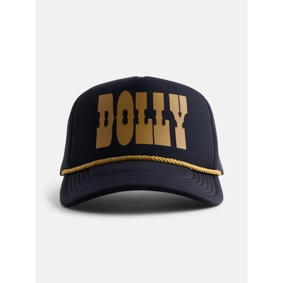 Dolly Parton Men's Print Foam Trucker Cap, Black | Walmart (US)