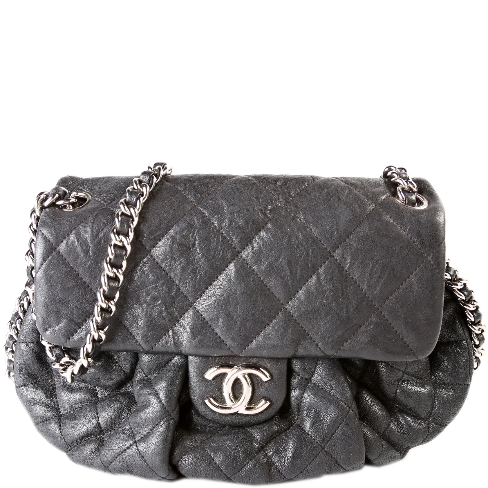 Chain Around Medium Messenger Washed Lamb 19M | Keeks Designer Handbags