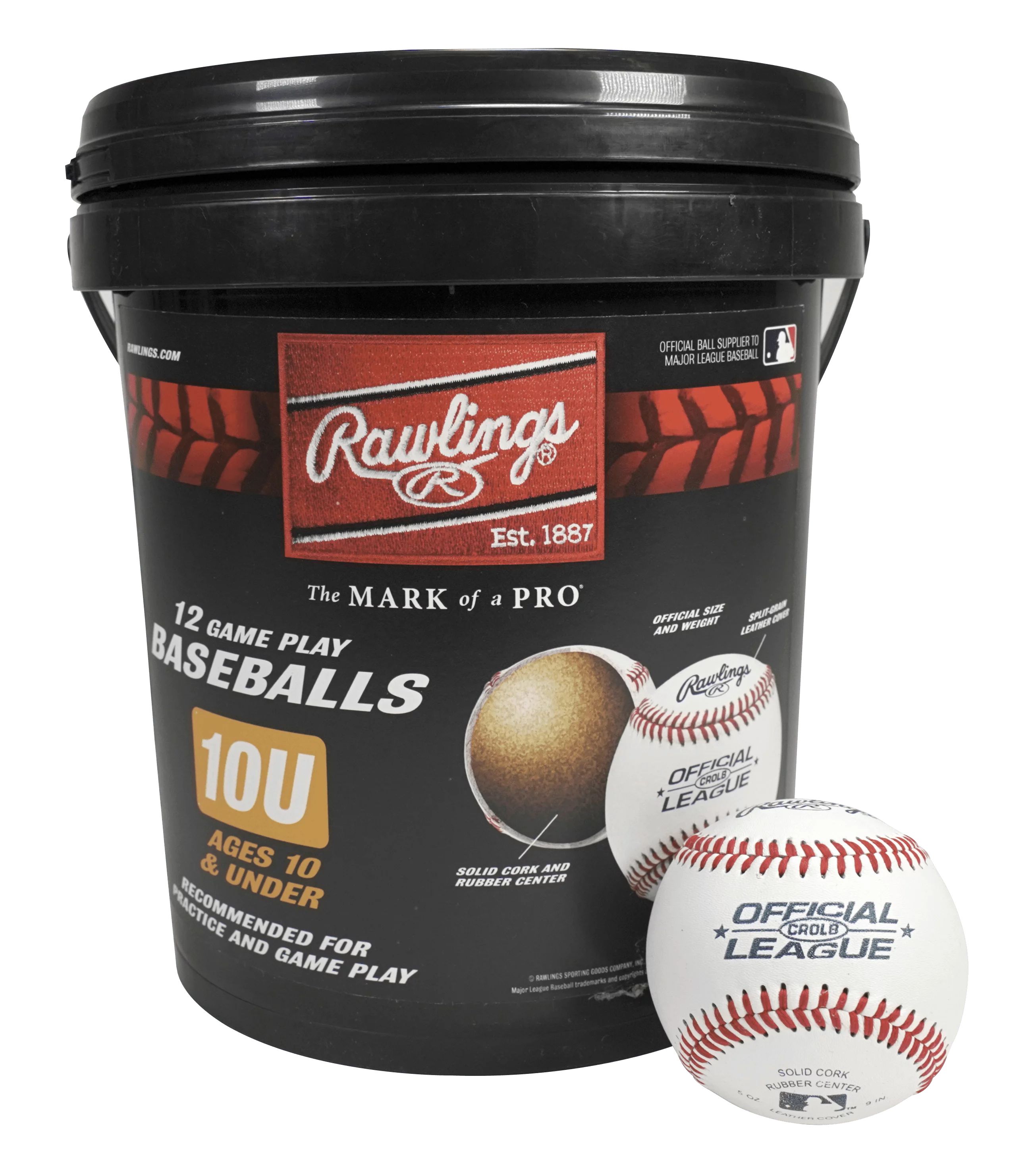 (12 Pack) Rawlings Bucket of 10U Official League CROLB Practice Youth Baseballs | Walmart (US)