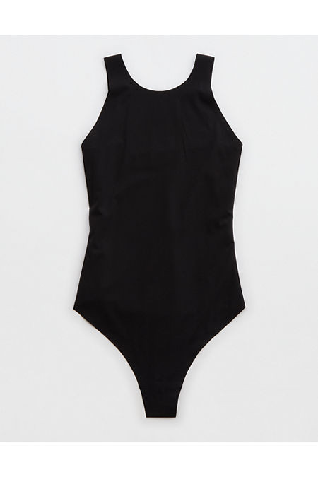 SMOOTHEZ High Neck Bodysuit Women's True Black XS | Aerie