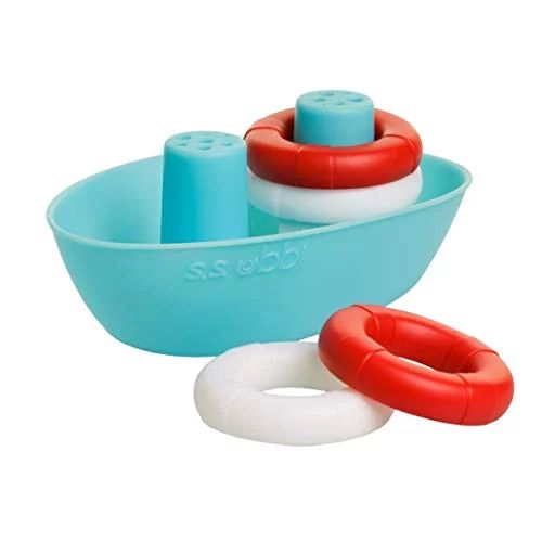 Ubbi Boat & Buoys Bath Toys, Includes 1 Boat and 4 Buoys, Mold Free Dishwasher Safe Toddler Toys | Walmart (US)