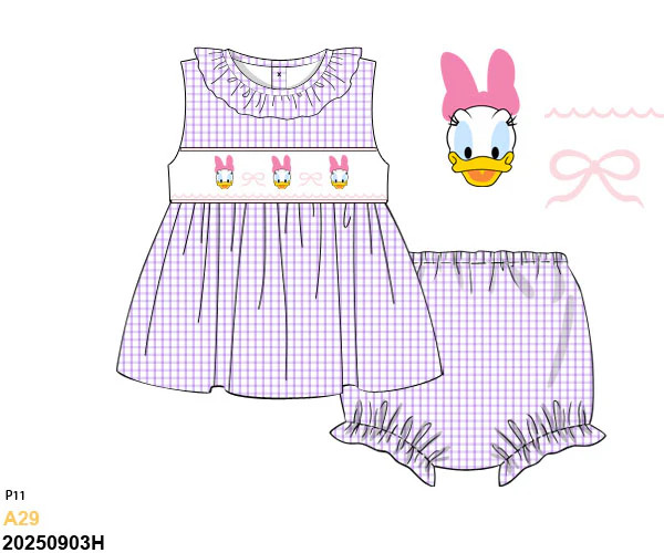 PRE SALE SHIPS JULY: Bows of Daisy Bloomer set | Tutti Frutti Kids Co