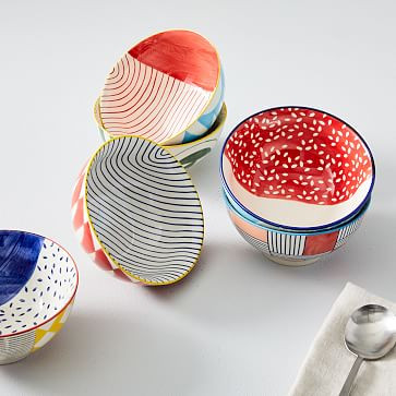 Hand-Painted Pattern Pop Bowls - Small | West Elm (US)