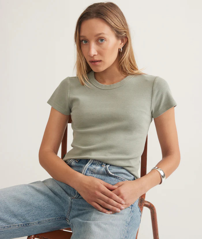 Lexi Rib Sun-In Crew Tee | Marine Layer