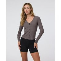 Vuori Long Sleeve Pose Cardigan | Chia | Small | Vuori Clothing (US & Canada)