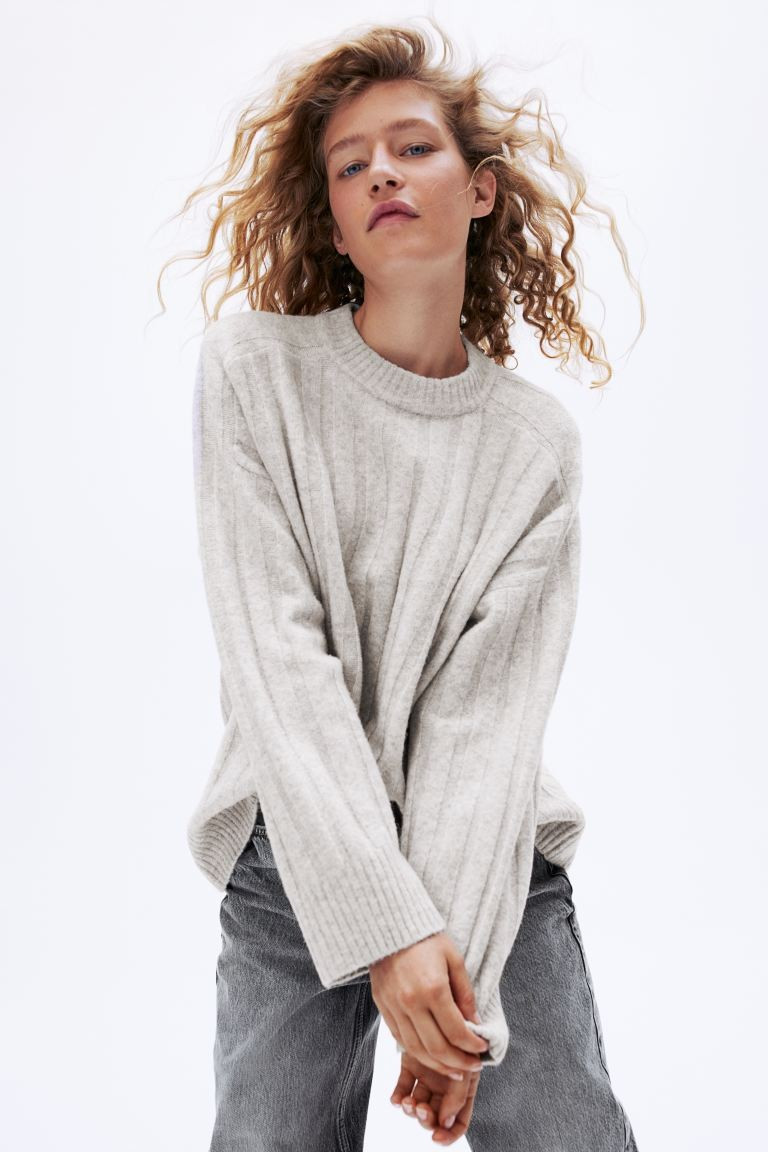 Oversized Rib-knit Sweater | H&M (US + CA)