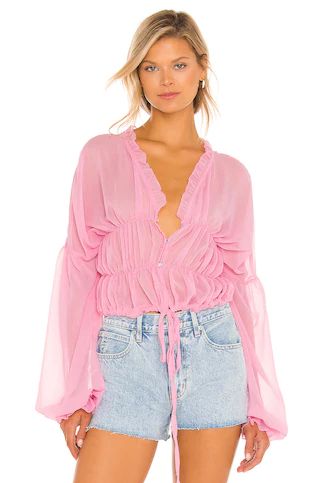SNDYS Bali Top in Baby Pink from Revolve.com | Revolve Clothing (Global)