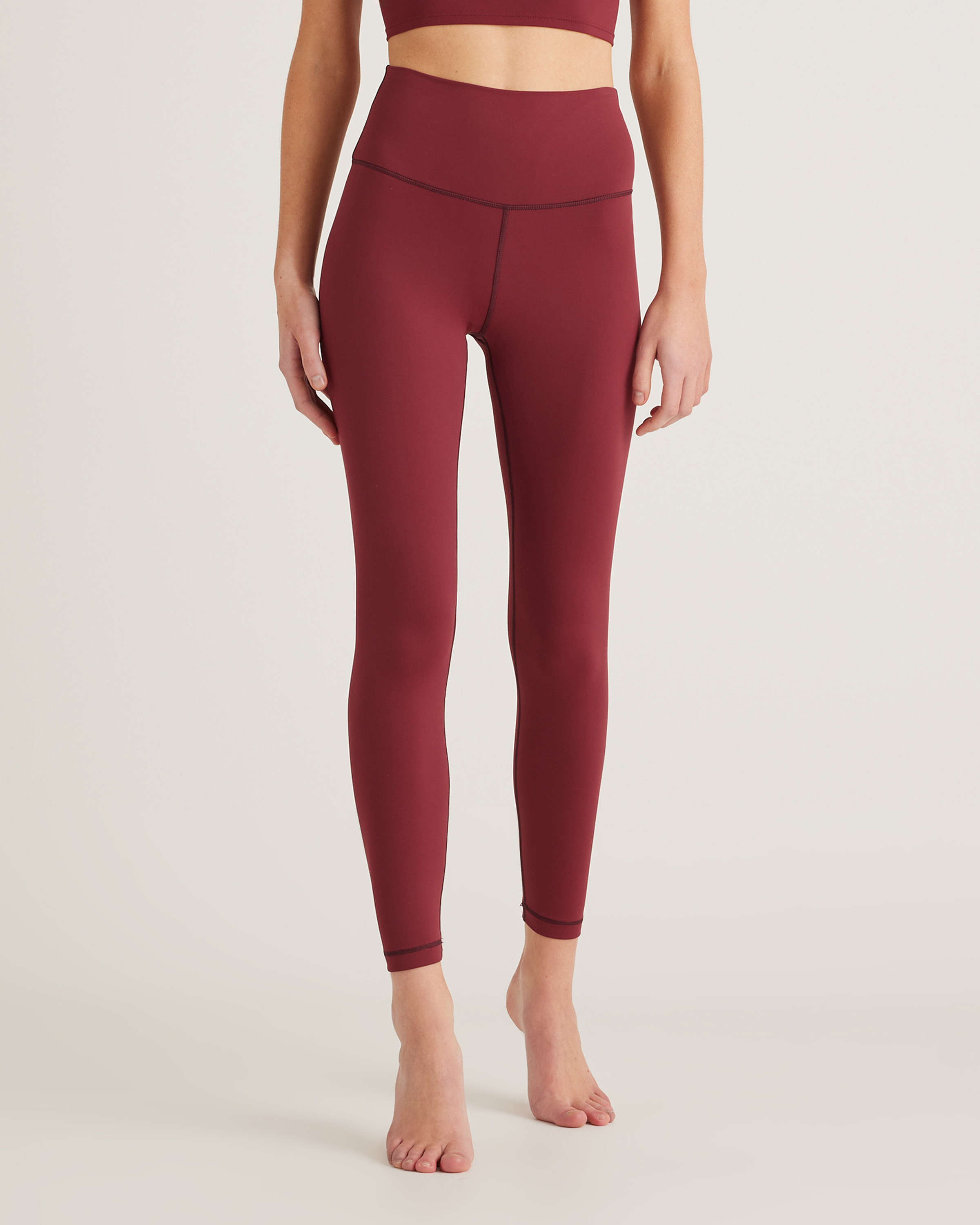 Quince | Women's Ultra-Form High-Rise Legging in Merlot, Size XL, Nylon/Spandex | Quince