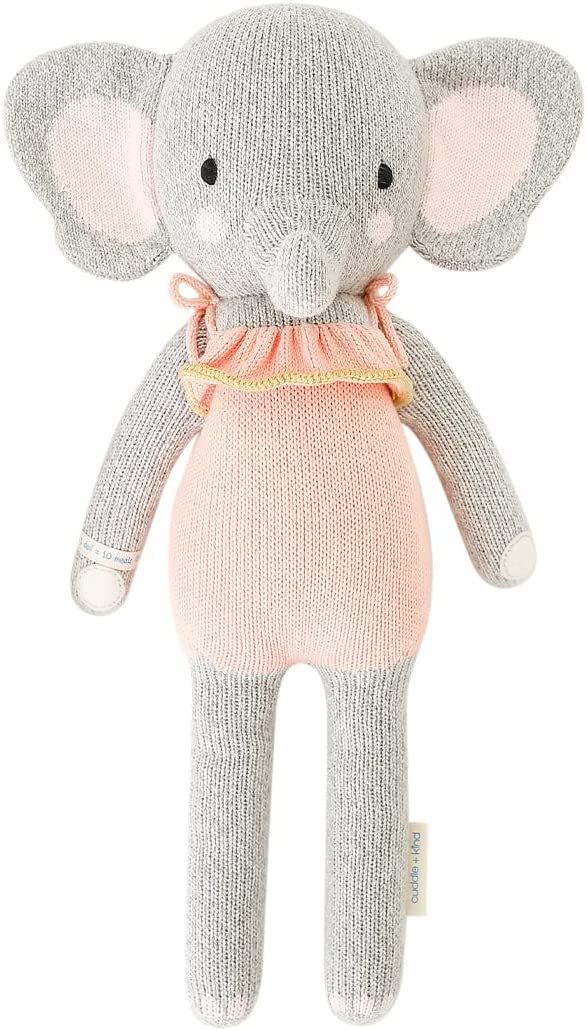 cuddle + kind Eloise The Elephant Regular 20" Hand-Knit Doll – 1 Doll = 10 Meals, Fair Trade, H... | Amazon (US)