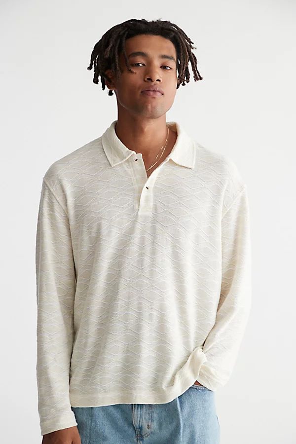 BDG Long Sleeve Polo Shirt | Urban Outfitters (US and RoW)