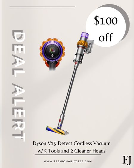 Great time to buy this Dyson V15 cordless vacuum! Perfect if you have pets, kids, or just love a clean home! Shop now for $100 off! 

#LTKHoliday #LTKsalealert #LTKGiftGuide