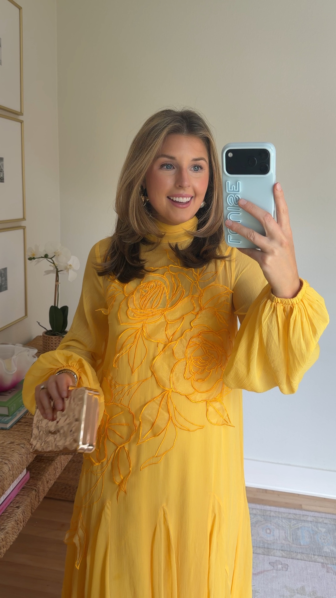Yellow maxi dress for a formal or black tie wedding! Wearing a U.S. 4. Goes in and out of stock frequently - sign up for the restock!