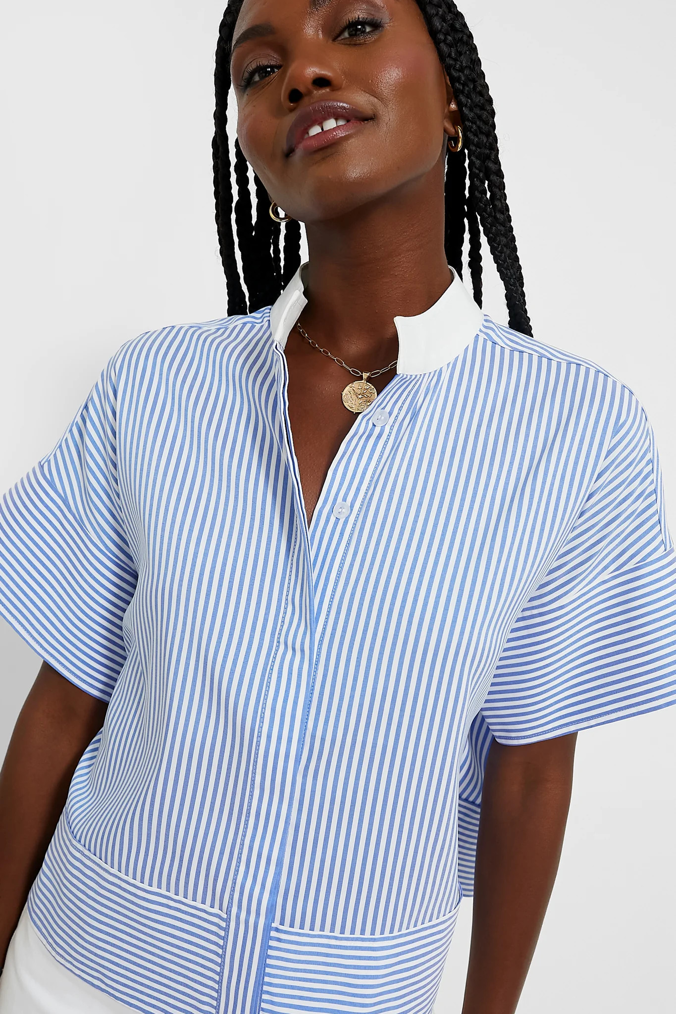 Blue Stripe Sofia Shirt | Tuckernuck (US)