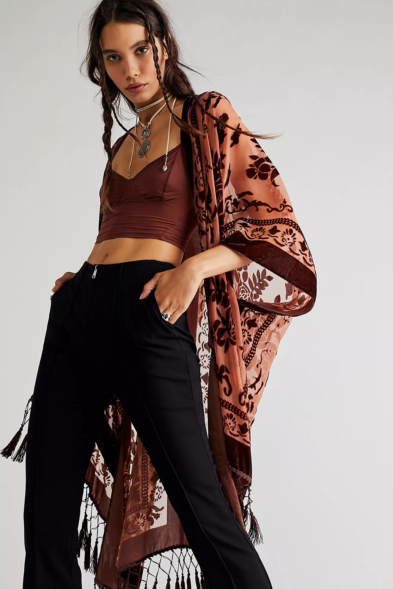 Nightbird Burnout Kimono | Free People (Global - UK&FR Excluded)