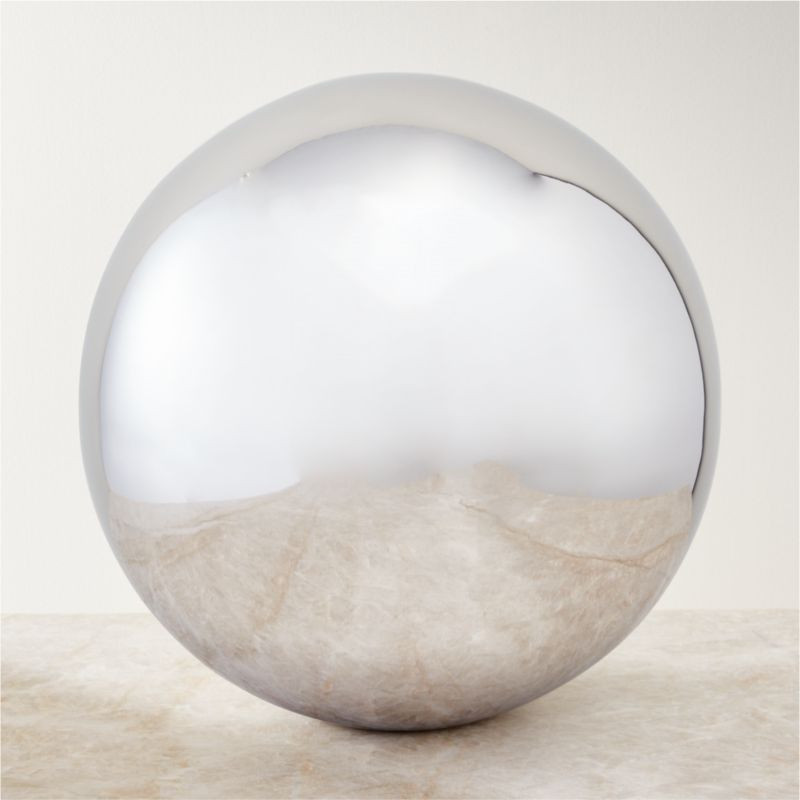 Nix Stainless Steel Decorative Orb 16" + Reviews | CB2 | CB2