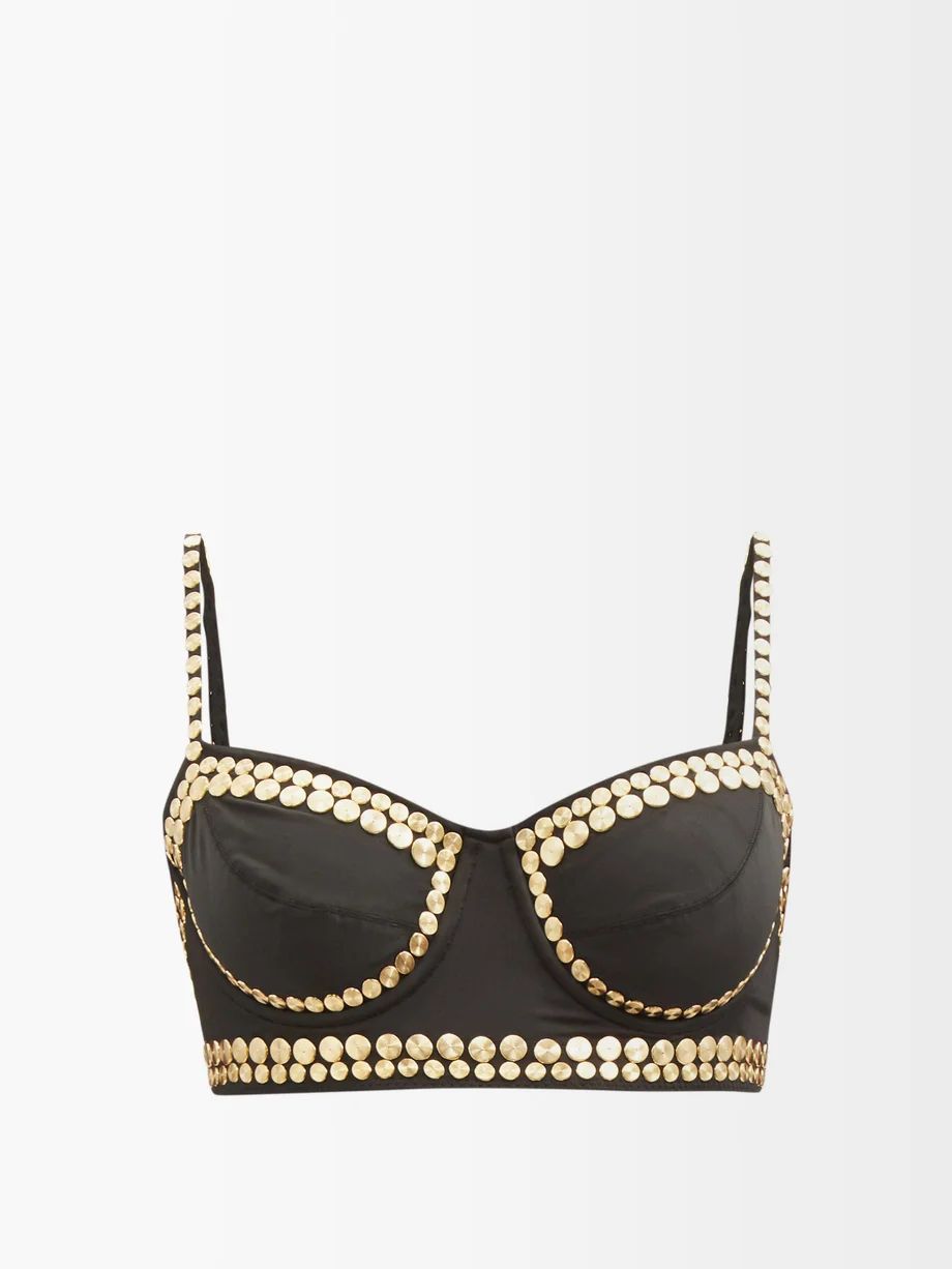 Studded underwired bikini top | Norma Kamali | Matches (US)