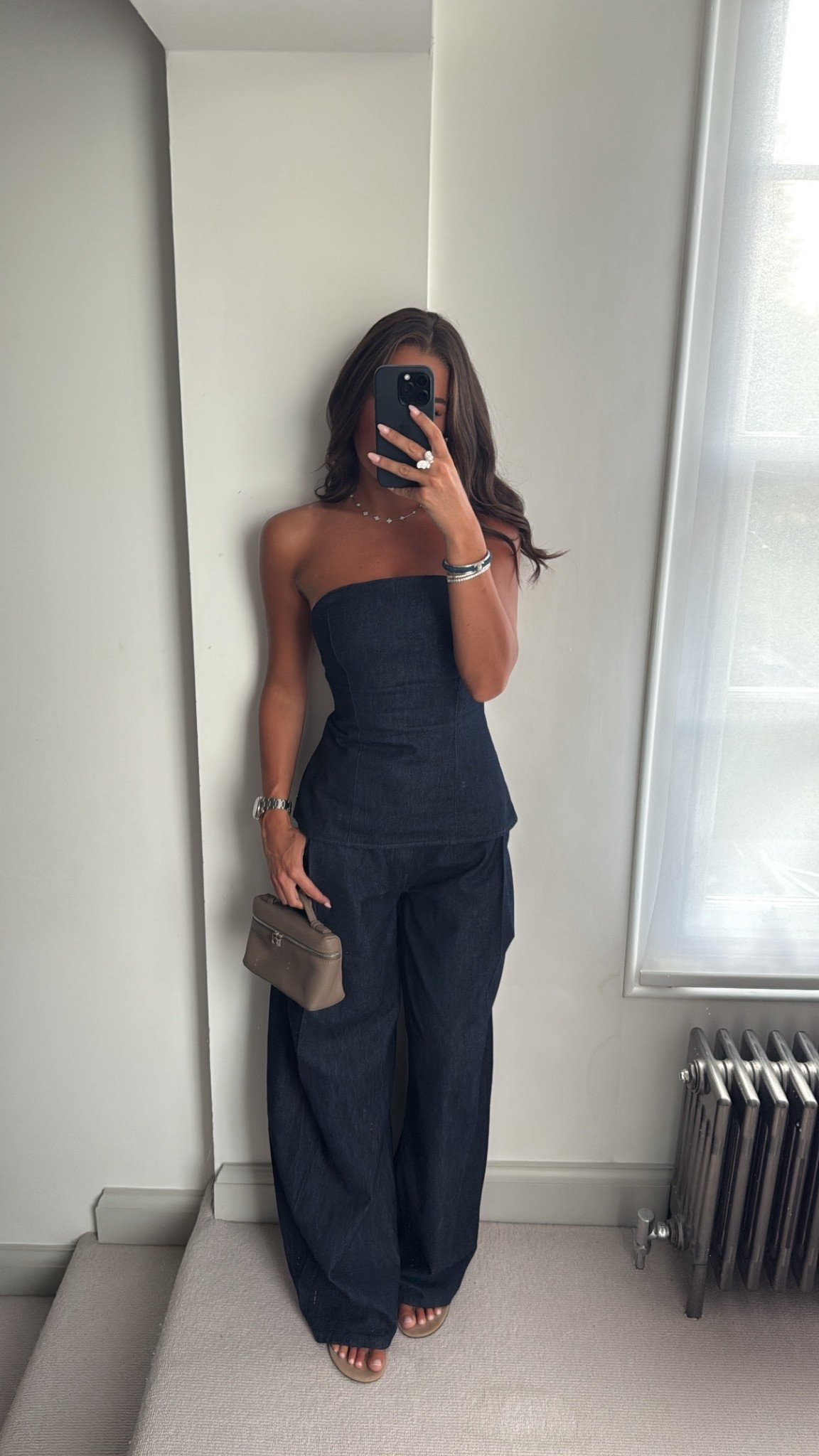 denim co-ord, denim bandeau top and trousers, summer to autumn outfit, date night outfit, Zara outfit 

#LTKdatenight #LTKautumn #LTKsummer