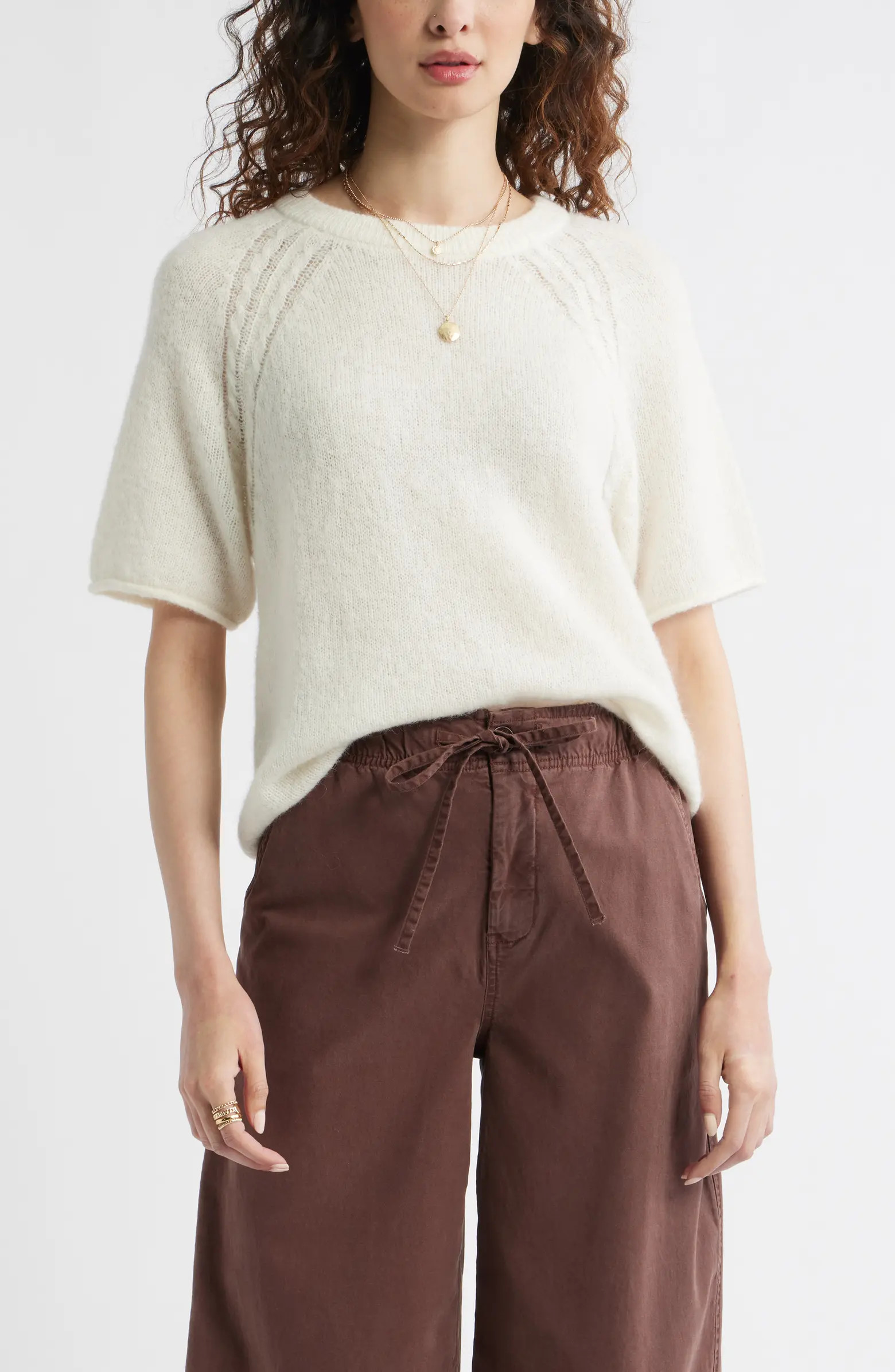 Relaxed Short Sleeve Sweater | Nordstrom