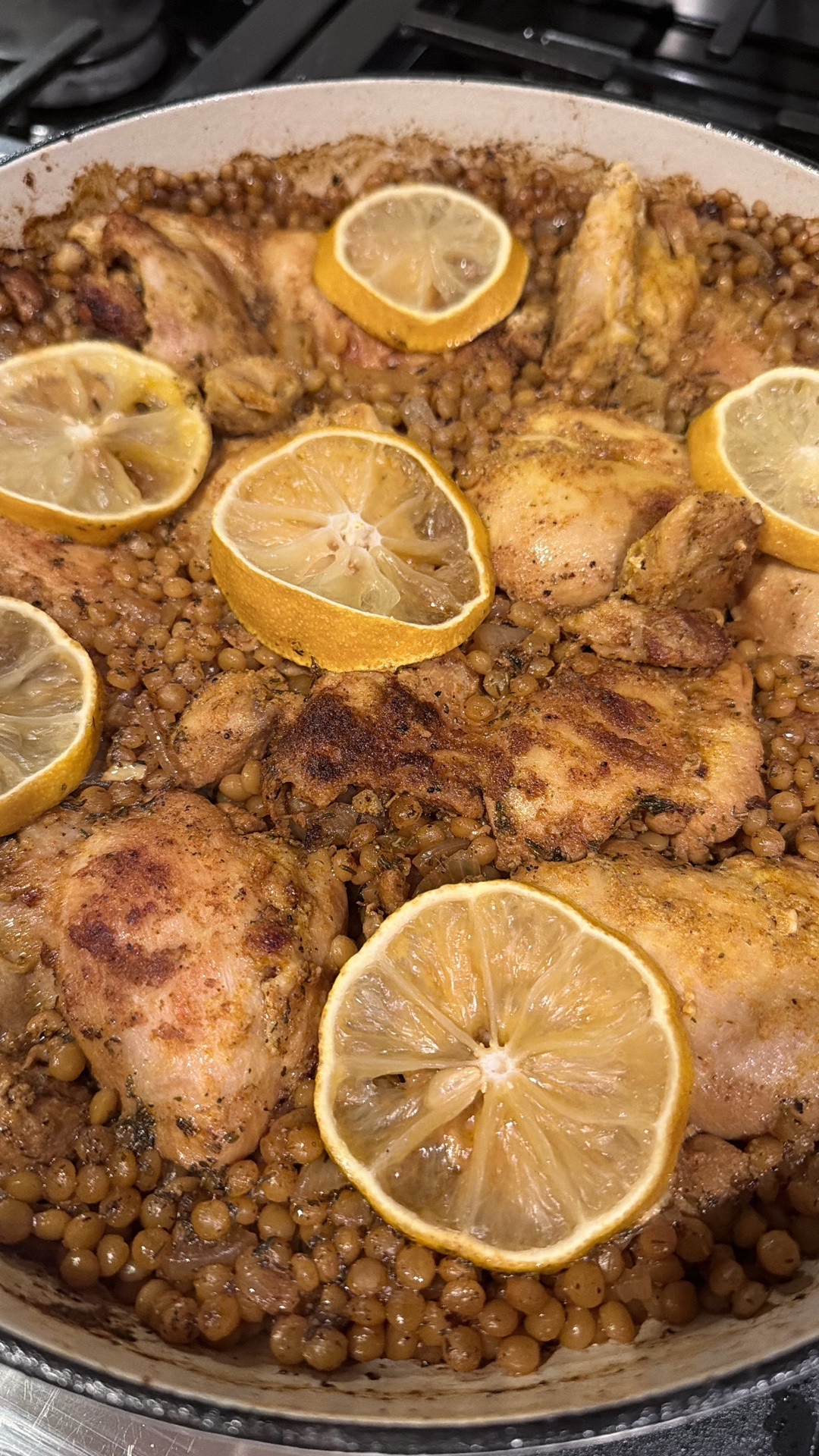 Lemon chicken and couscous one-pan dinner. Easy for any weeknight and both my kids and husband loved it. Check out the recipe in my IG bio or copy this link: https://tr.ee/-6eB7QJJns
My little twist—I added turmeric to the seasoning recipe and chopped a whole onion to go in with the garlic. And served with a side of homemade tzatziki.

#LTKmomlife #LTKfoodie #LTKHome
