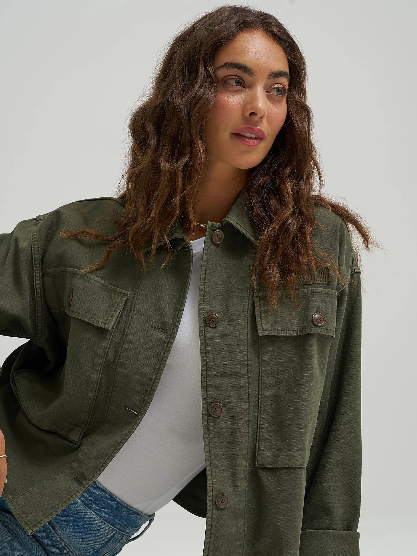 Women's Oversized Double Pocket Utility Overshirt | Lee Jeans