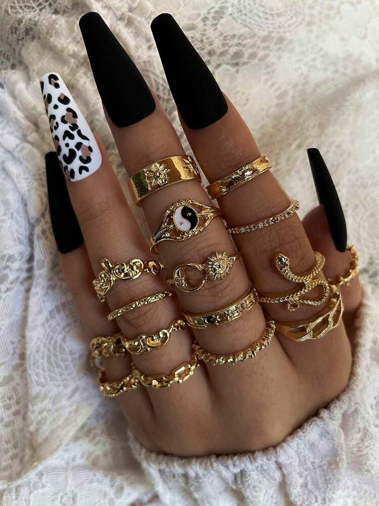 16pcs Alloy Ring | SHEIN