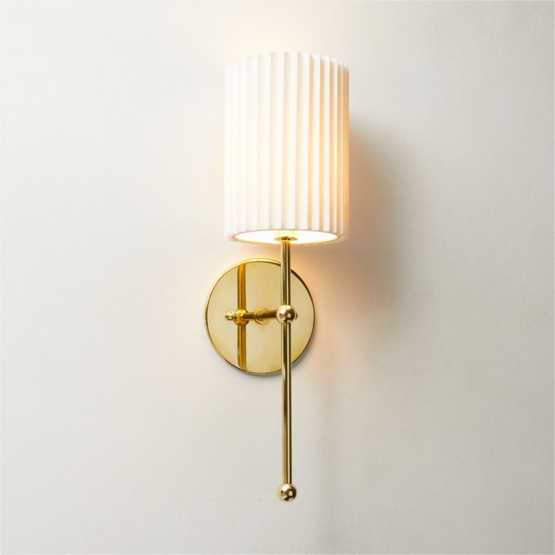 Marceau Boule Polished Brass Wall Sconce + Reviews | CB2 | CB2