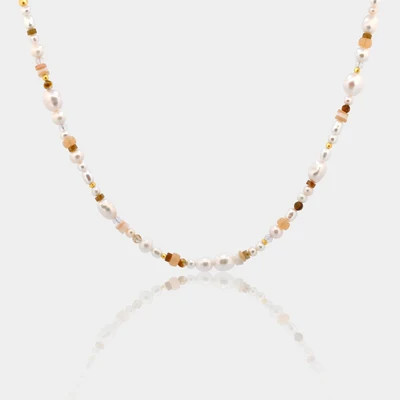 Yojik Mixed Pearl Necklace | LINK'D THE LABEL