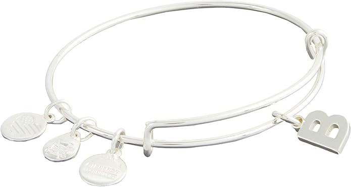 Alex and Ani Expandable Bangle for Women, Initials A to Z Letter Charms, Shiny Finish, 2 to 3.5 i... | Amazon (US)