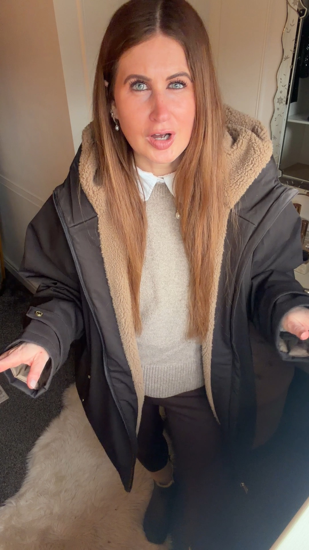 Proof that dog walking can still feel chic with classic layers and countryside staples. 🦮🤎 Winter walking outfit, countryside aesthetic, quilted jacket outfit, neutral winter layers, green wellington boots,  winter basics, dog mom outfit, chic outdoor style, British country walk, quiet luxury casual

#LTKuk #LTKluxury #LTKwinter