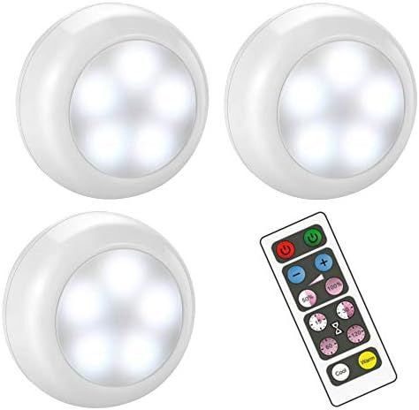 BLS Wireless Dimmable LED Puck Lights with Remote Control, AA-1030 Operated with 3 AA Batteries, ... | Amazon (US)