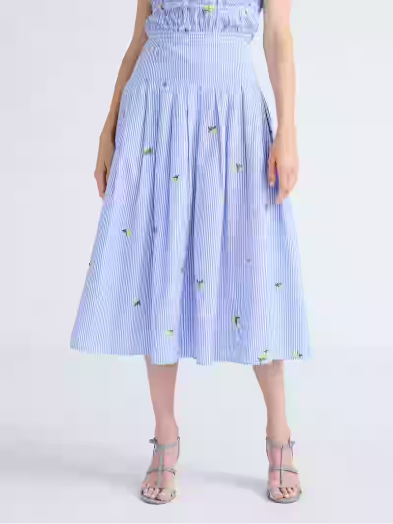 Free Assembly Women's and Women’s Plus Pleated Cotton Maxi Skirt, Sizes 0-28W | Walmart (US)