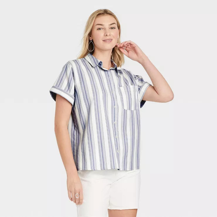 Women's Short Sleeve Button-Down Shirt - Universal Thread™ | Target