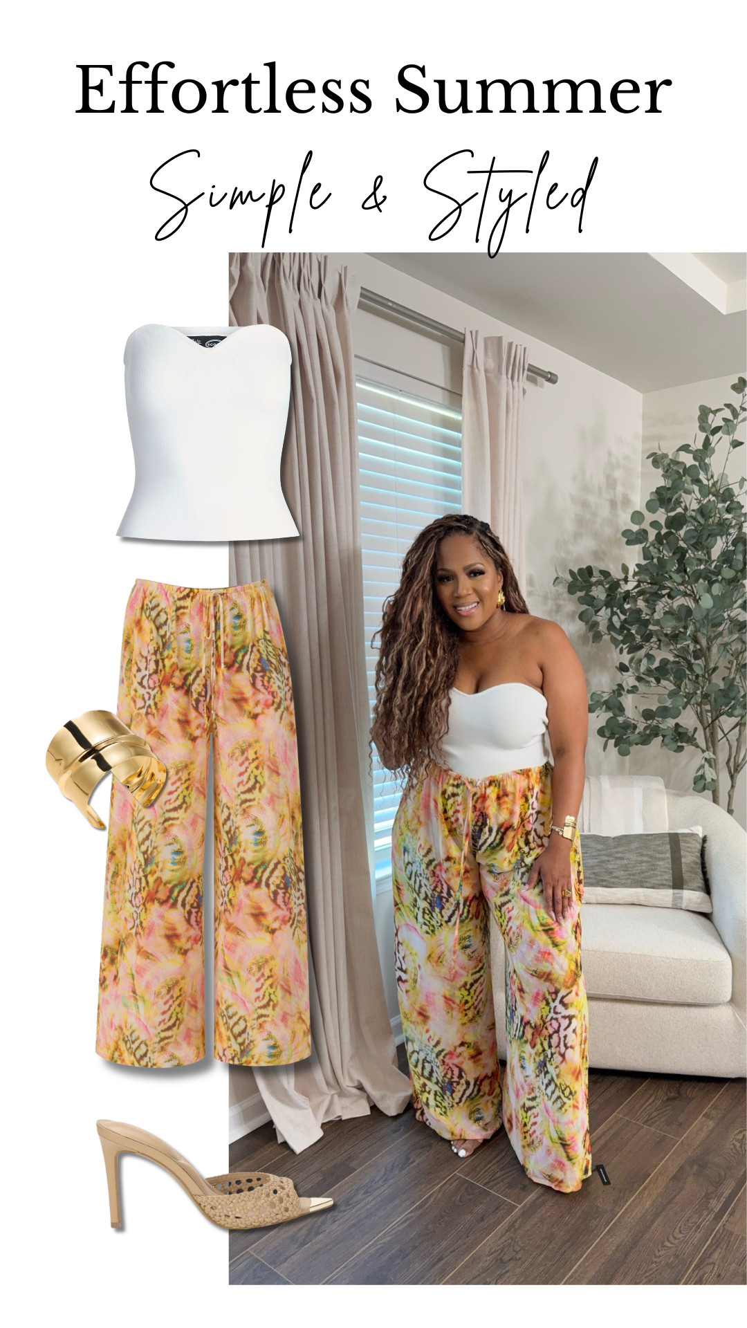 Flowy printed pants + a simple top = the easiest summer look 🌸 Lightweight, comfy, and perfect for day to night. Everything linked!

#LTKStyle #SummerOutfit #TropicalVibes #EffortlessStyle #OOTD #VacationOutfit #ChicLook #StyleInspo #LTKFinds #WarmWeatherStyle 

 #LTKgrwm #LTKootd #LTKU