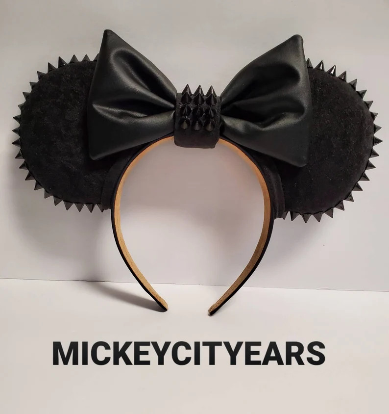 Punk Ears Mickey Studded Ears. | Etsy | Etsy (US)