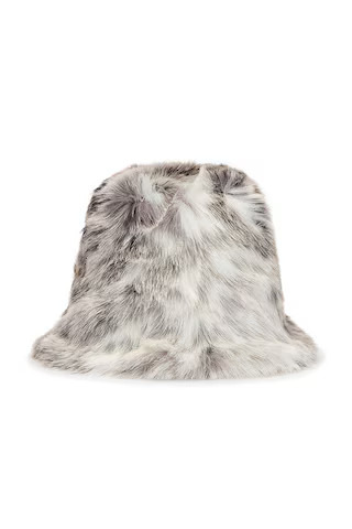 Unreal Fur Yeoman Bucket Hat in Snow Leopard from Revolve.com | Revolve Clothing (Global)