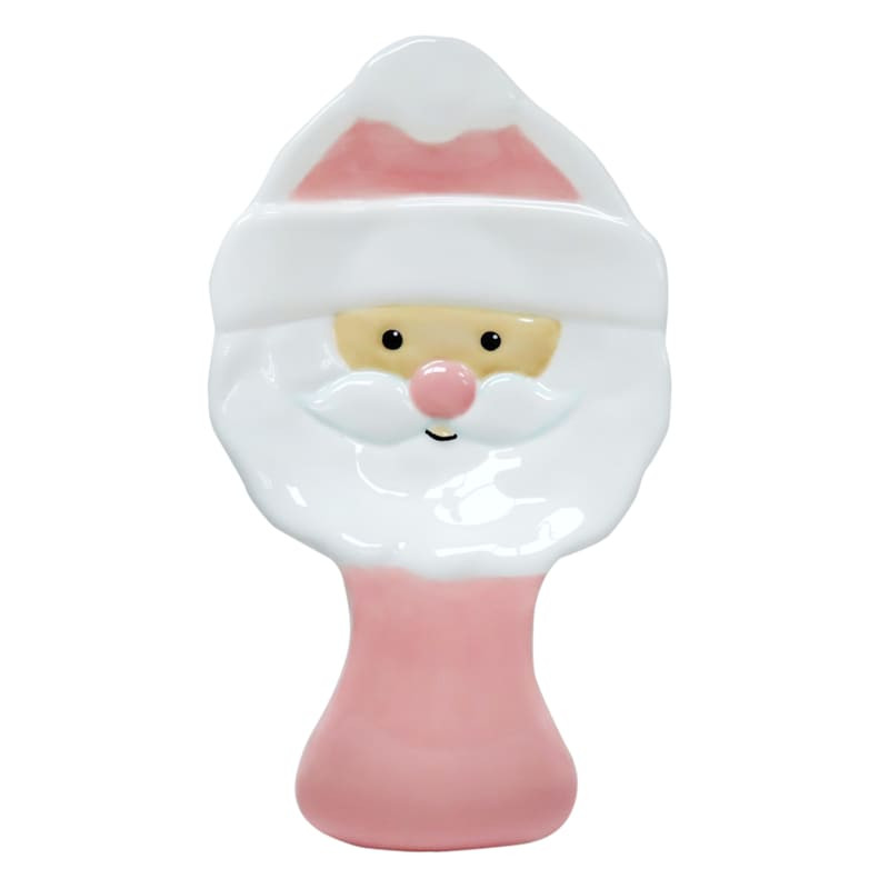 Mrs. Claus' Bakery Pink Cookie Santa Spoon Rest | At Home