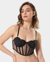 Rowan Bustier Black | Bluebella