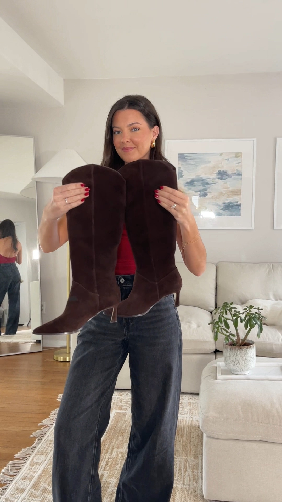 How I style my brown suede boots 🤎 wearing my true size 8 in these boots, they are fab! 

Blazer outfit, fall outfit, thanksgiving outfit, casual chic, easy outfits 

#LTKStyleTip #LTKVideo #LTKCyberWeek