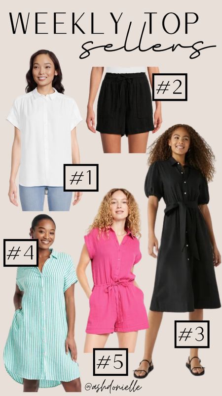 Weekly bestsellers - Walmart fashion - summer outfit ideas - target dress - old navy on sale - Walmart dresses - linen shorts for summer 

#LTKSeasonal #LTKFindsUnder50 #LTKStyleTip