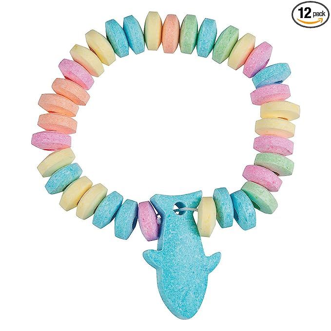 Shark Shaped Candy Bracelets for Summer (set of 12) Under the Sea, Shark and Birthday Party Candy... | Amazon (US)